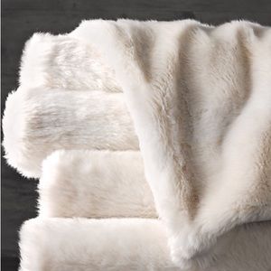 Restoration Hardware LAPIN ULTRA-FINE FAUX FUR THROW